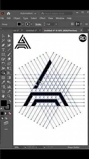 Adobe Illustrator Tutorial How to Make A Letter Monogram logo design EP 209 S #photoshop #logo