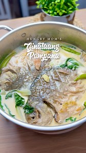 𝐆𝐢𝐧𝐚𝐭𝐚𝐚𝐧𝐠 𝐏𝐨𝐦𝐩𝐚𝐧𝐨 (𝐏𝐨𝐦𝐩𝐚𝐧𝐨 𝐢𝐧 𝐂𝐨𝐜𝐨𝐧𝐮𝐭 𝐌𝐢𝐥𝐤) 2 pcs pompano, cleaned salt and pepper Cooking oil for frying 5 cloves garlic, chopped 1 medium onion, chopped 2 thumbs ginger, julienned 2 medium tomatoes, chopped 2-3 tbsp fish sauce Ground black pepper 2 cups coconut milk 1/4 cup water 1 bunch pechay, washed 3-4 pcs green chilies Salt to taste | Hungry Mom Cooking