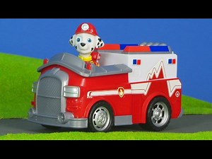 Paw Patrol deutsch: Feuerwehrmann Marshall Feuerwehrauto & Bagger von Rubble für Kinder