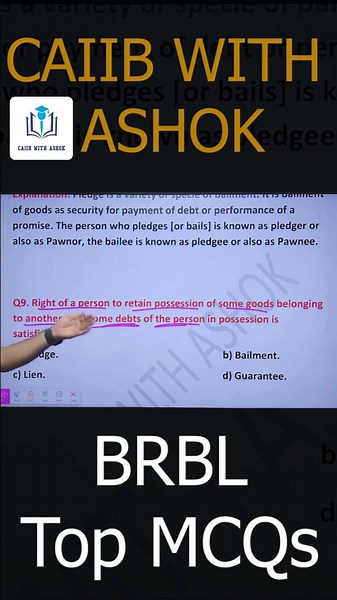 CAIIB Dec 2025 | BRBL Chapter 25 E Most Important MCQs | CAIIB WITH ASHOK #ashoksir #caiib2025