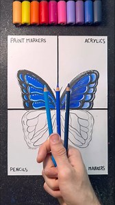 Creating a butterfly illustration with colored pencils