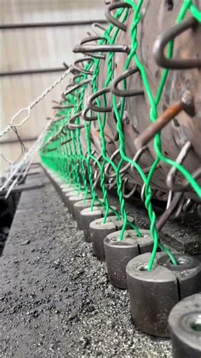 Automated Chain-Link Fence Manufacturing Process | High-Speed PVC Wire Weaving Machine