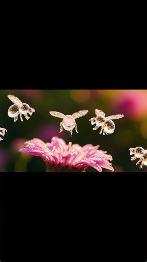 Glass Bumblebee Swarm - #ASMR #GlassBumblebee #Hyperrealism #Shorts #CinematicASMR #RelaxingSounds