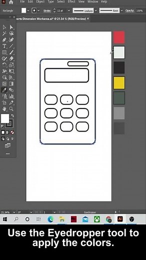 Adobe illustrator CC Tutorial - How to make a Calculator and Data Analysis Icon Design