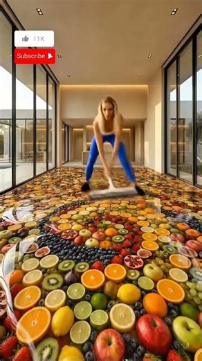 🍓 Epoxy Flooring with Real Fruits?! 🤯 Stunning Fruit Floor Transformation 🍊✨