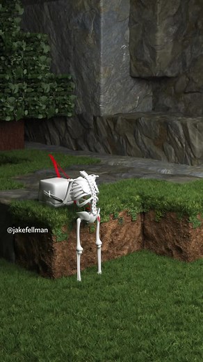 Minecraft Battle: Skeleton vs Futuristic Humanoid Figure