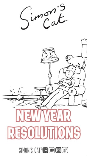 What are your New Year's resolutions?! | Simon's Cat