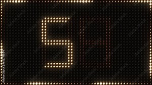 Countdown 4K Flashing Led Lights Board Animation 1 minute Lights Stage Panel Floodlights Count down Timer Clock