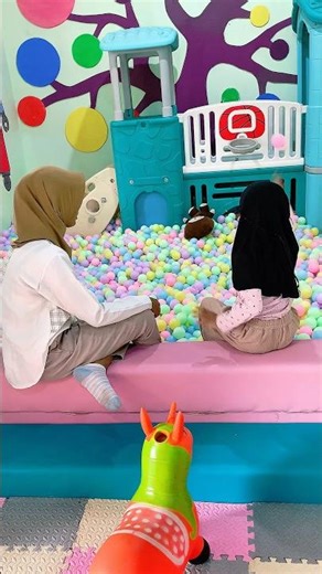 PLAYING IN A COLORFUL BALL POOL SLIDE IN THE PLAYGROUND #family #playground #toys #funny