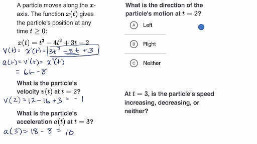 Worked example: Motion problems with derivatives