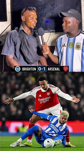 Arsenal fan reaction after the 1-0 win against Brighton! 🔴🔥 #shorts