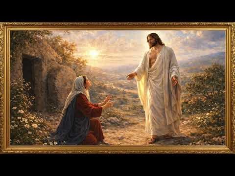 The Resurrection of Jesus | Mary Magdalene at the Empty Tomb | Sacred Ambient TV Art | 4K Painting