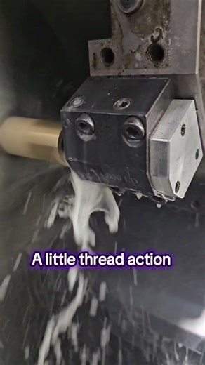 A little threading action #machinist #machining #oilfield #cnc #smallbusiness