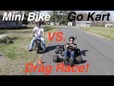 Mini Bike vs. Go Kart Drag Race!