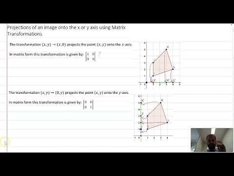 Projections of an image onto the x axis or y axis using Matrix Transformations