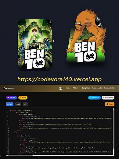 3D Holographic Card #webdesign #codevora #codepen #lightswindui #bootstrap #htmlcss #frontenddesign