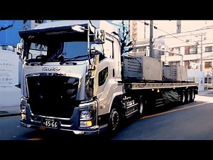 11/21UP 3軸ﾄﾚｰﾗｰ1発ﾊﾞｯｸで資材の搬入!! と思ったら!? 大阪市中央区上町！