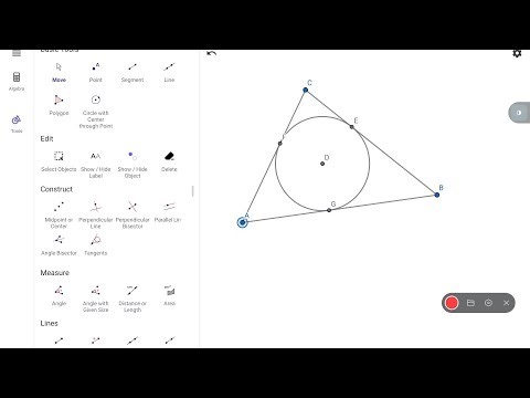 Constructing the incircle of a triangle