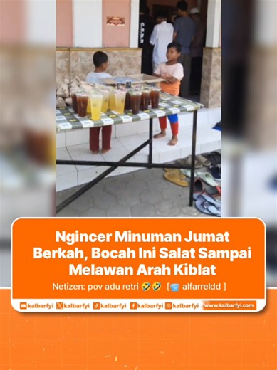 Ngincer Minuman Jumat Berkah, Bocah Ini Salat Sampai Melawan Arah Kiblat .. #kalbarfyi #fyi #fyikalbar