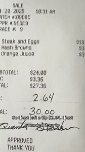 When tipping I always round up to the nearest 10 to make it an even number. What’s wrong with that? | Captain T. Roll