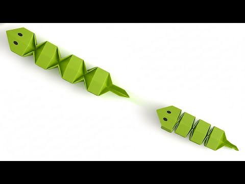 Easy Origami Sliding Snake – Step-by-Step Tutorial