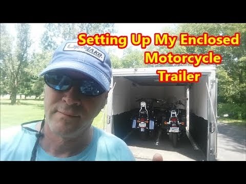 Setting Up My Wells Cargo V-Nose Enclosed Motorcycle Trailer.