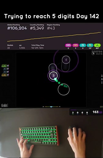 Map: HIKARI (TV Size) - ViViD Skin: Aristia(Edit) Trail #osu #osugameplay #fyp #gaming #osugame