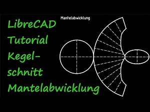 LibreCAD Tutorial Mantelabwicklung eines Kegelschnitts
