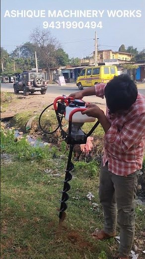 Testing New ROX Earth Auger 63cc | Powerful Post Hole Digger Test |#Ashique Machinery Works#machine