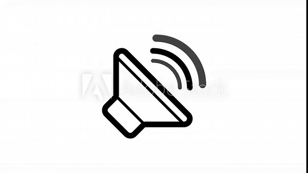 speaker icon animated, speaker volume animation, microphone, sound voice speaker icon animated. a upside speaker animation in 4K Stock Video