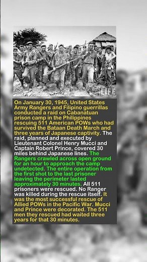 The Great Raid: How 500 American POWs Were Saved In A Single Night