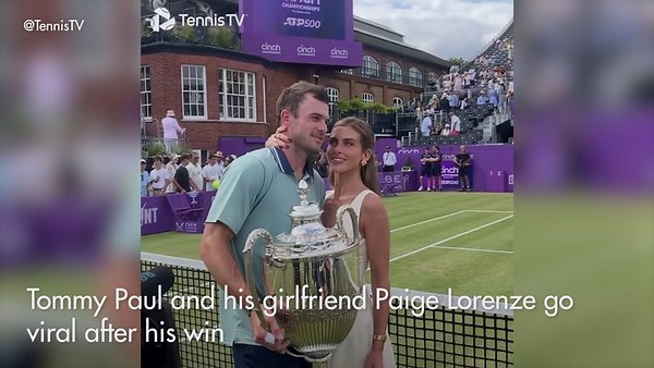 Tommy Paul and his girlfriend Paige Lorenze go viral after his win