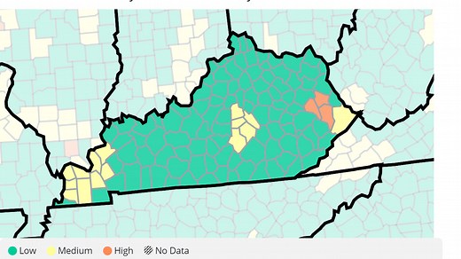 CDC moves 3 Kentucky counties to high COVID-19 community level. See latest state data