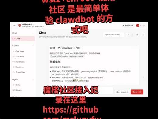 wsl2 chroot 魔搭社区 是体验 龙虾最简单的方法吧