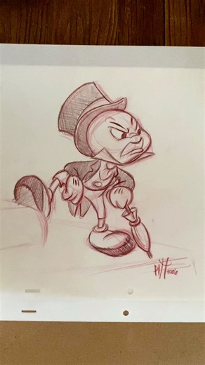 Jiminy Cricket sketch! #disney #disneyclassics #jiminycricket #disneyanimation