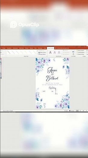 Design stunning Wedding Invitation Card in PowerPoint | Shorts | PowerPoint