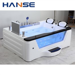 [Hot Item] Hot Sale Massage Hydrotherapy Control Panel SPA Whirlpool Rectangular Acrylic Soaking Bathtub