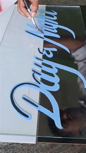 Beautiful Day & Night Lettering | Calligraphy Art #shortsfeed #art #painting