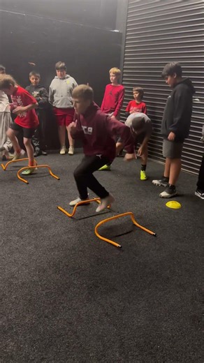 In and out- hurdles #agility #workout #football #baseball #hurdles #trackandfield #viral #viralshort