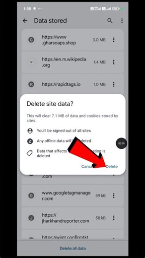 How To Delete Site Data On Google Chrome || #shorts #youtubeshorts