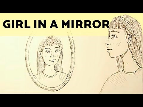 How to Draw a Girl Looking in the Mirror