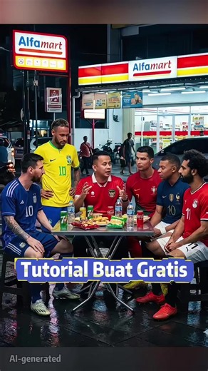 ChatGPT buat foto bersama bintang sepak bola dunia duduk mengelilingi meja ChatGPT hasilkan potret bareng pemain sepak bola dengan suasana malam Alfamart yang estetik ChatGPT buat potret realistis sinematis dengan cahaya hujan jalanan bareng legenda sepak bola ChatGPT hasilkan adegan obrolan bintang sepak bola dengan latar jajanan minimarket Indonesia ChatGPT double exposure suasana pasar malam | potret lucu hangat orang biasa bersama legenda sepak bola ChatGPT buat potret hitam putih sinematis 