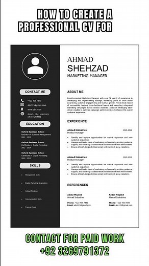 How to Make Professional CV Format | Quick CV Tips for Freshers