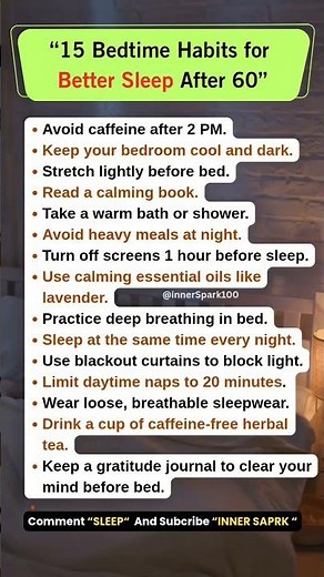 15 Bedtime Habits for Better Sleep After 60 – Natural Sleep Tips That Work