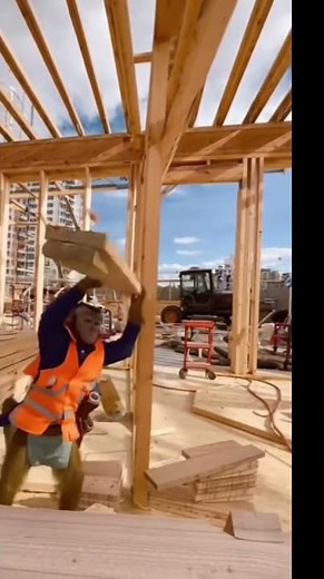 The Clumsy Builder: Monkey in Action! #funny #construction #laugh #memes #comedy