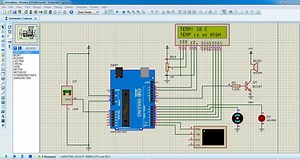 2.2K views · 41 reactions | Lm35 Temperature sensor based motor controller using protues. I developed this project earlier sometime ago. Recently, I was asked to make a simulation for it, and this is it here, as I shared the programed sketch and schematic diagram for the project. if you need the protues library for Arduino, then check also the video description to download all the given resources here, https://youtu.be/fMMwV-CLzhs | Magnum Technical Concept | Facebook