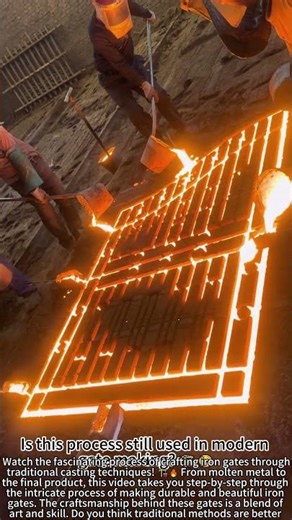 Crafting Iron Gates: Traditional Casting Process 🏗️🔥