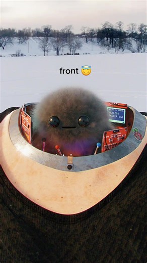 Fluffy Animated Character in Mechanical Adventure