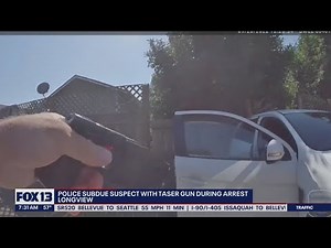 BODY CAM: Police use Taser to arrest a wanted man in Longview, WA | FOX 13 Seattle