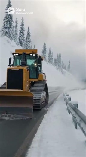 Clearing the Road Path — Heavy Machines at Work